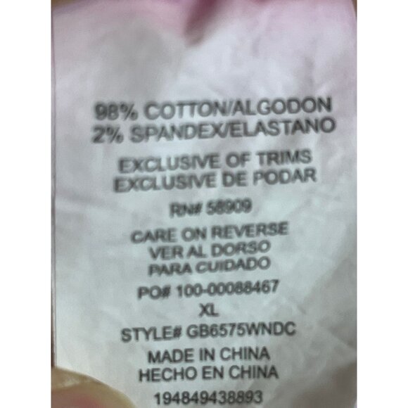 Retro Denim Jean Skirt Pink XL Western Boho Indie Folk Classic Chic Preppy 80s - Picture 9 of 10